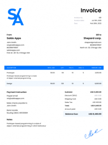 Web Design Invoice Template: Download Invoice For Web Design Services