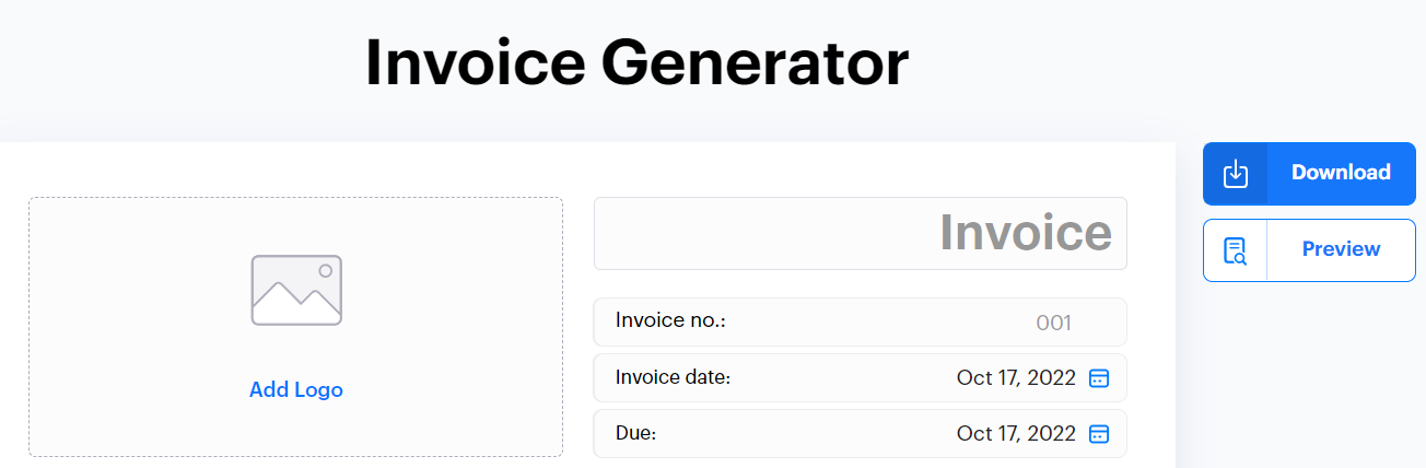 Saldo Invoice Maker office