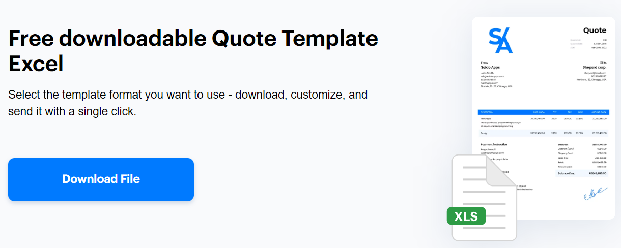 free excel quote template